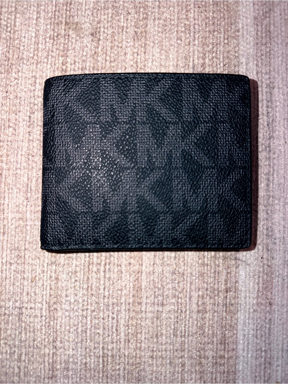 Michael Kors Men's Black Signature Pebble Leather Wallet